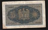 5 Lire Dittatura 1939 2